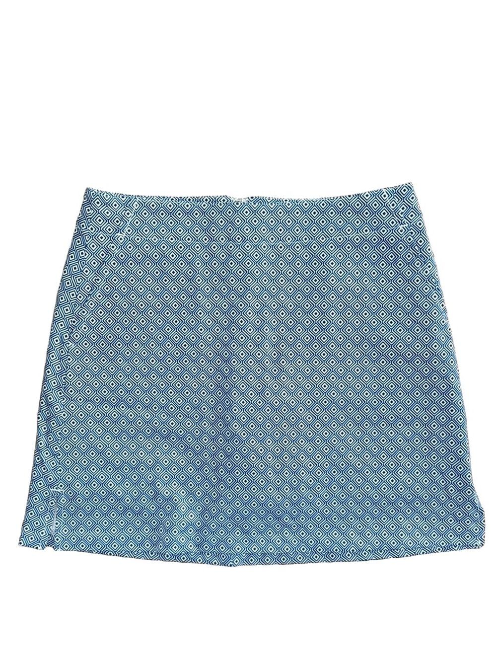 Lady Hagen: Blue Geometric Patterned Skort: Size 4